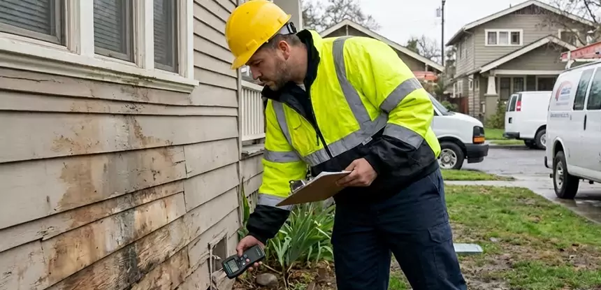 Water Damage Exterior Wall Pine Lake