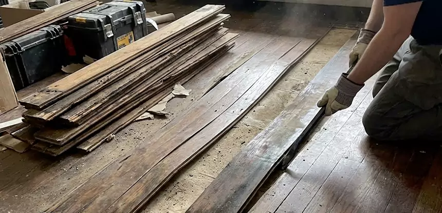 Wood Veneer Water Damage Repair Pine Lake