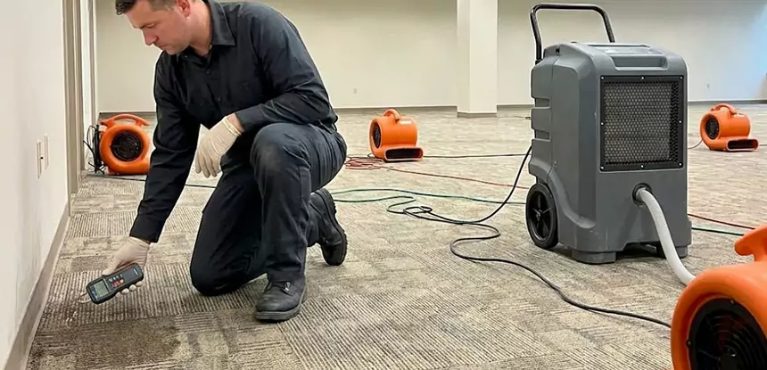 Drying Carpet Padding After Flood in Pine Lake